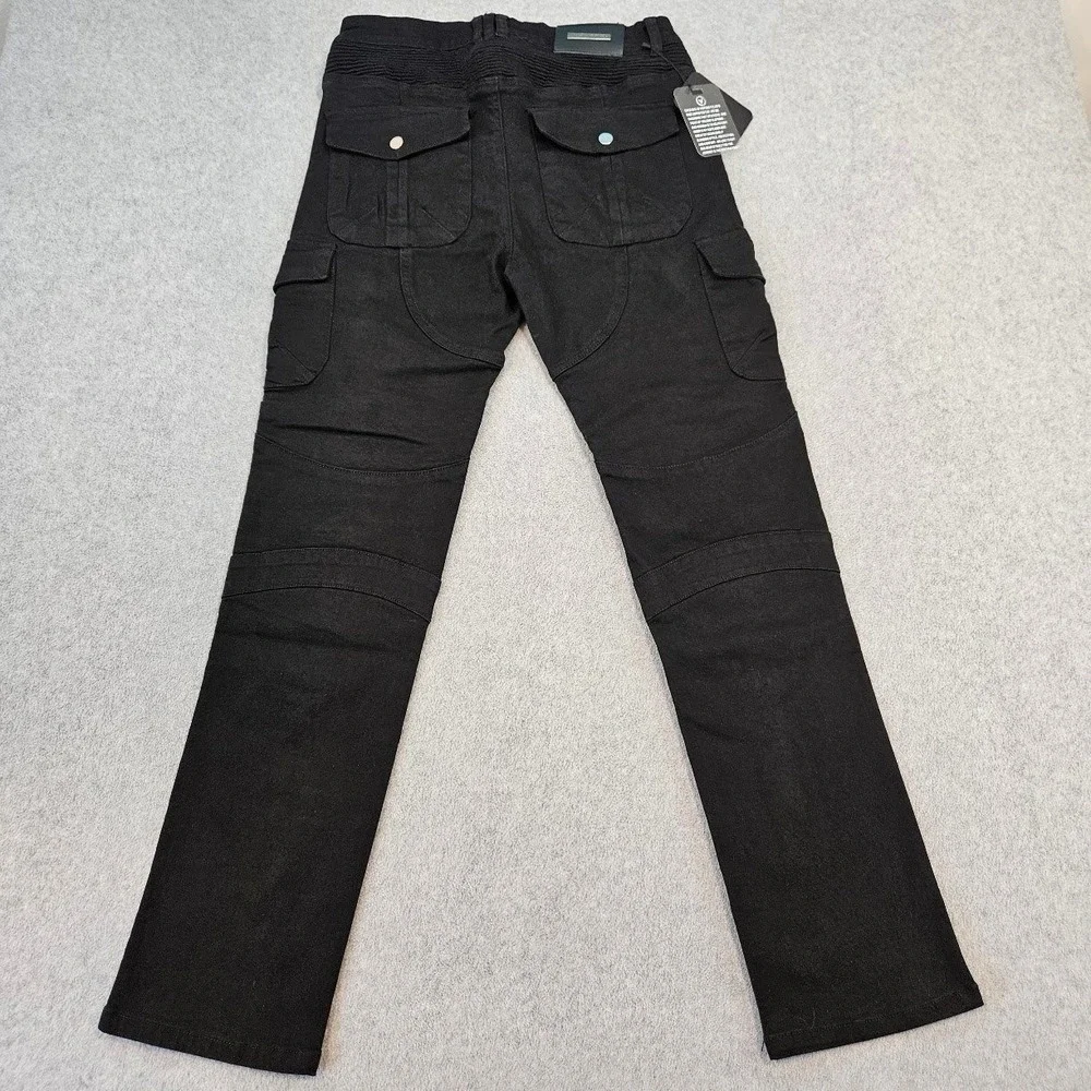 Volero Safety & Innovation Mens Black Motorcycle Riding Cargo Jeans Size S M NWT
